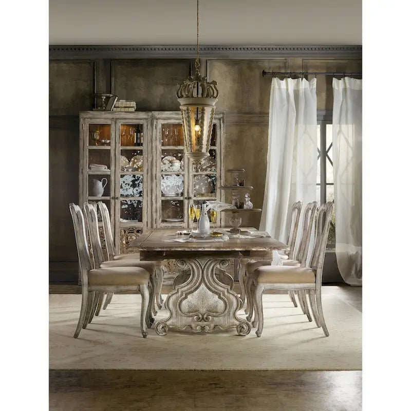 Table de salle à manger de luxe Hooker Furniture Chatelet 83-127, longue, avec tréteaux