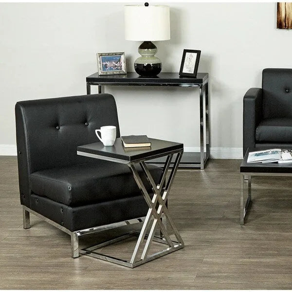 Chaise sans accoudoirs en similicuir Wall Street
