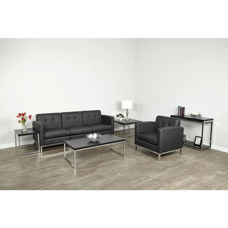 Chaise sans accoudoirs en similicuir Wall Street