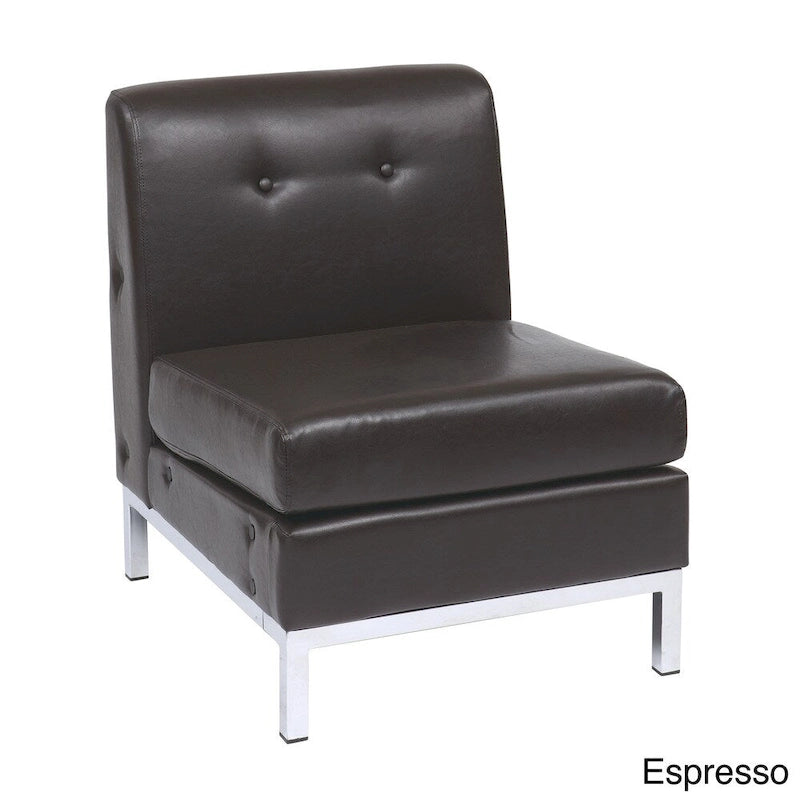 Chaise sans accoudoirs en similicuir Wall Street