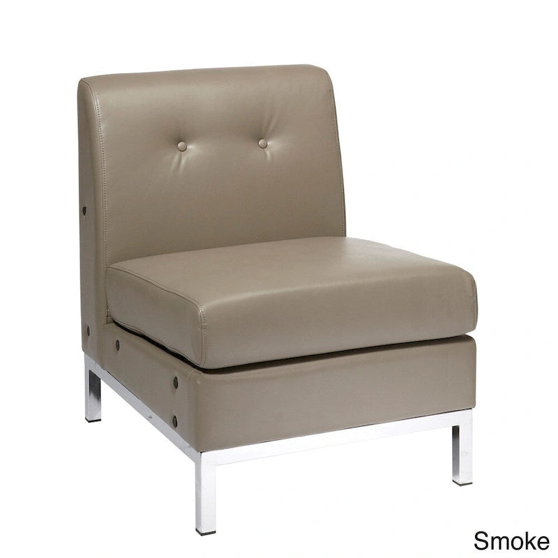 Chaise sans accoudoirs en similicuir Wall Street