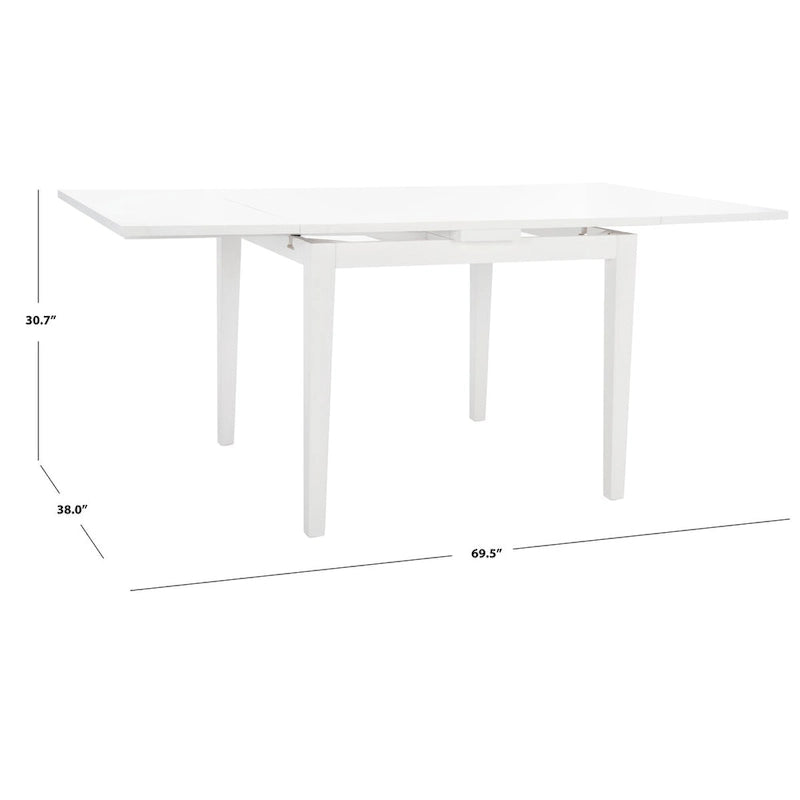 Table de salle à manger à rallonge SAFAVIEH Laurine - 70 po l. x 38 po P x 30 po H - 70 la.x38 Px30 H