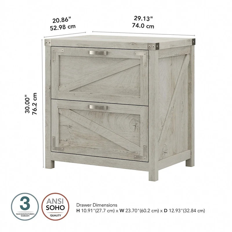 Meuble de classement latéral à 2 tiroirs Knoxville de Bush Furniture
