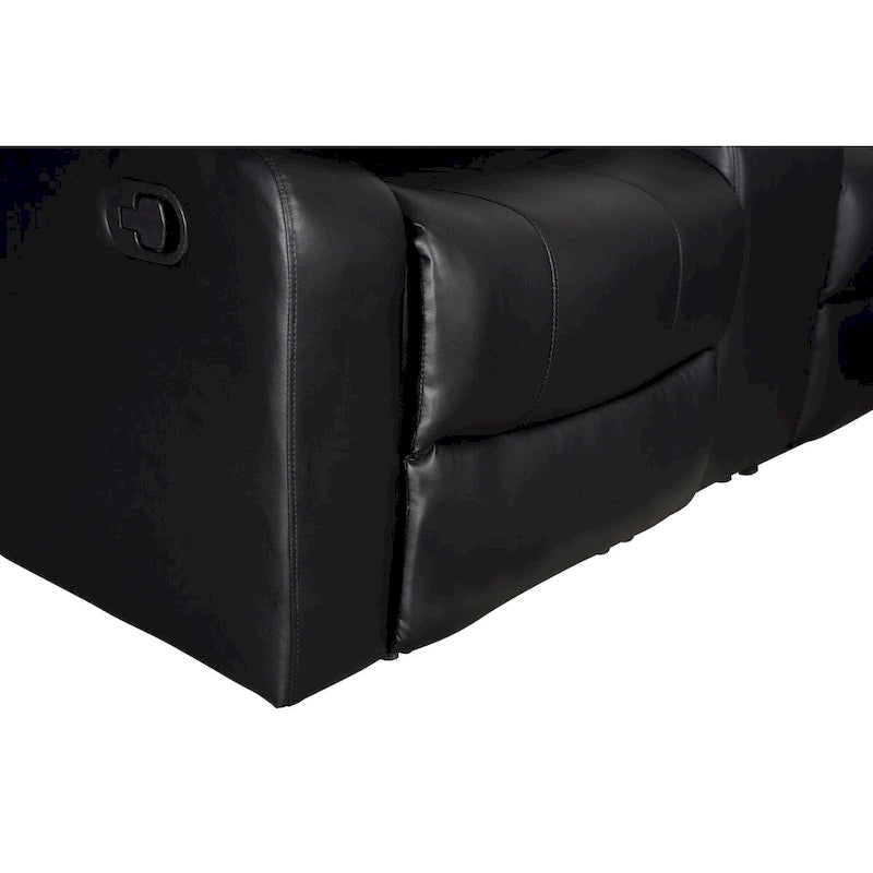 Canapé d'angle modulable inclinable manuel 106 avec 1 console et 2 porte-gobelets, salon/bureau