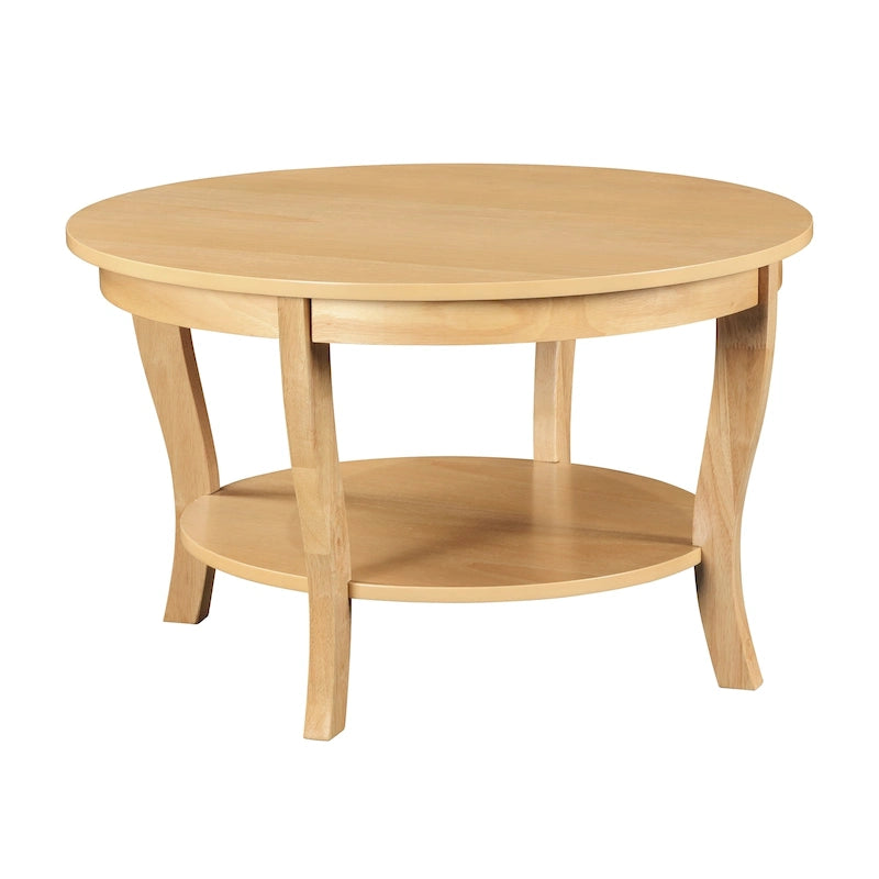 Table basse ronde avec étagère American Heritage de Convenience Concepts