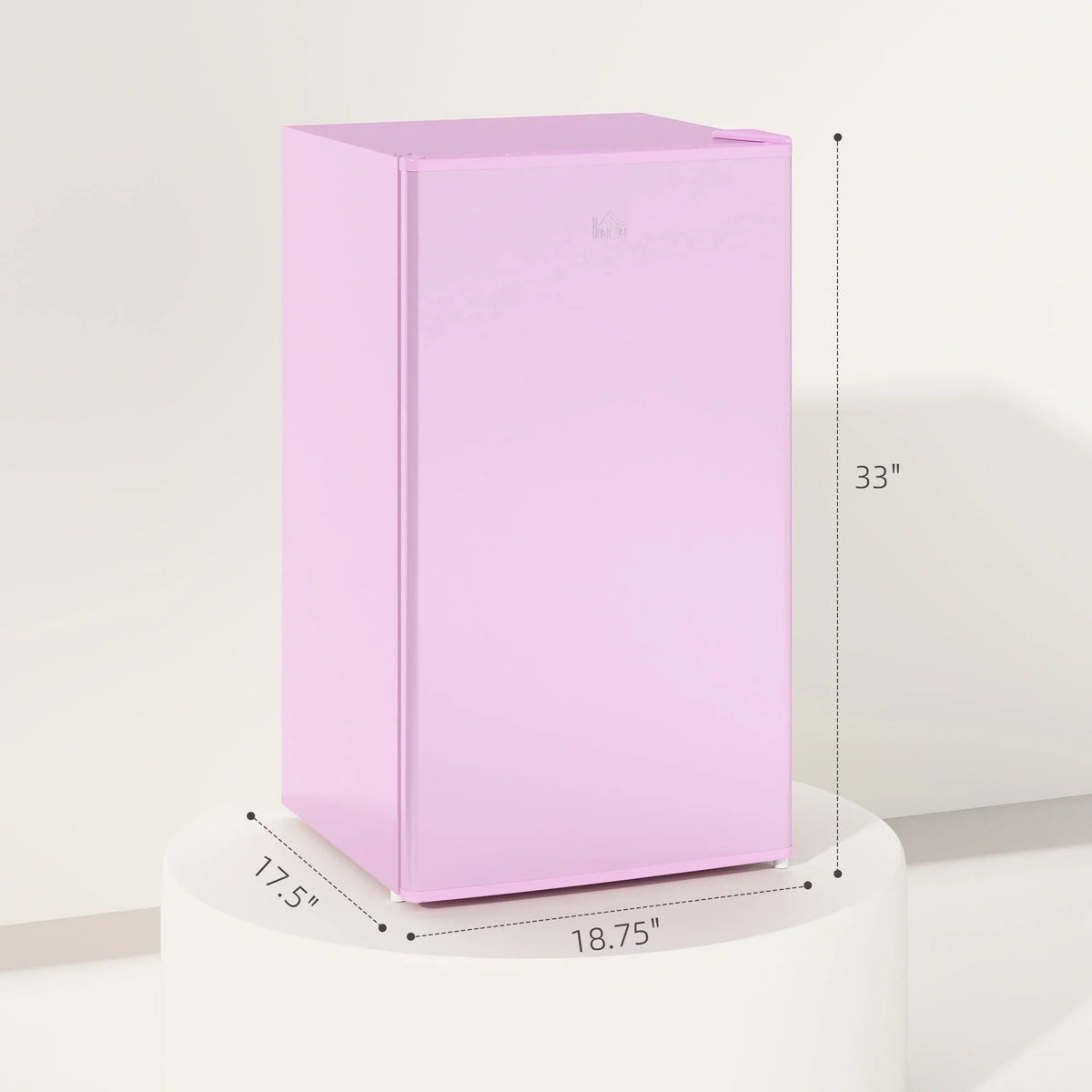 HOMCOM Mini-réfrigérateur de 90,6 L avec congélateur, Réfrigérateur compact à porte unique avec thermostat réglable pour chambre