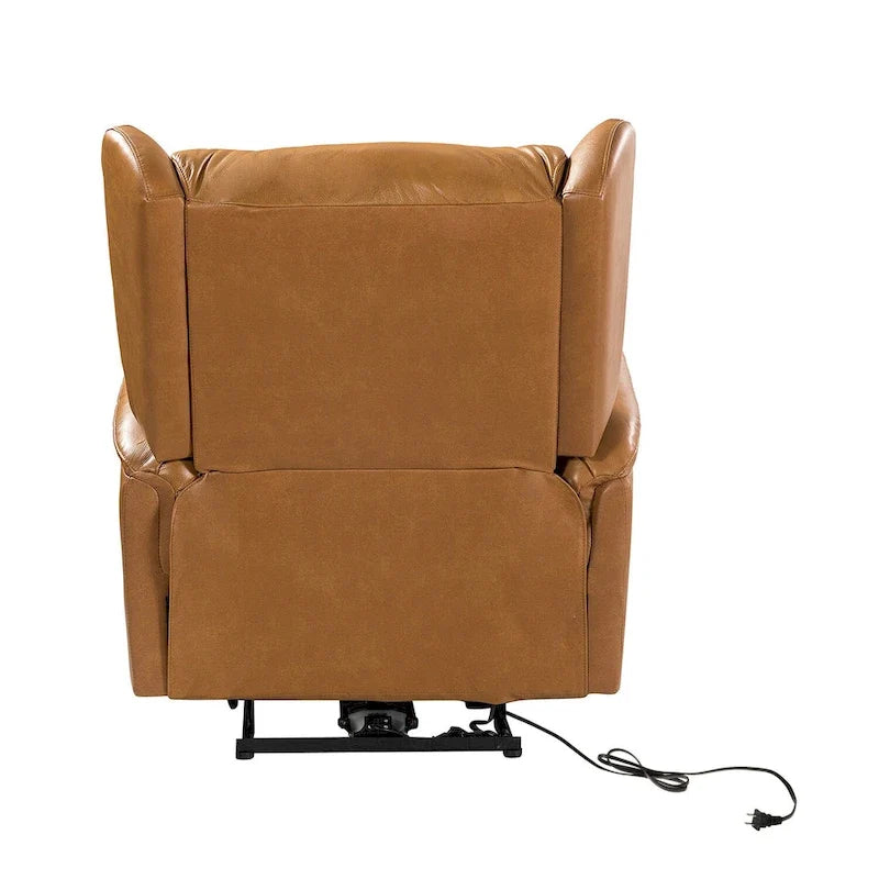 Fauteuil inclinable électrique Eduardo en cuir véritable avec port USB (ensemble de 2)