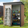 Abri de jardin en métal pour outils avec porte verrouillable pour mobilier de jardin et outils