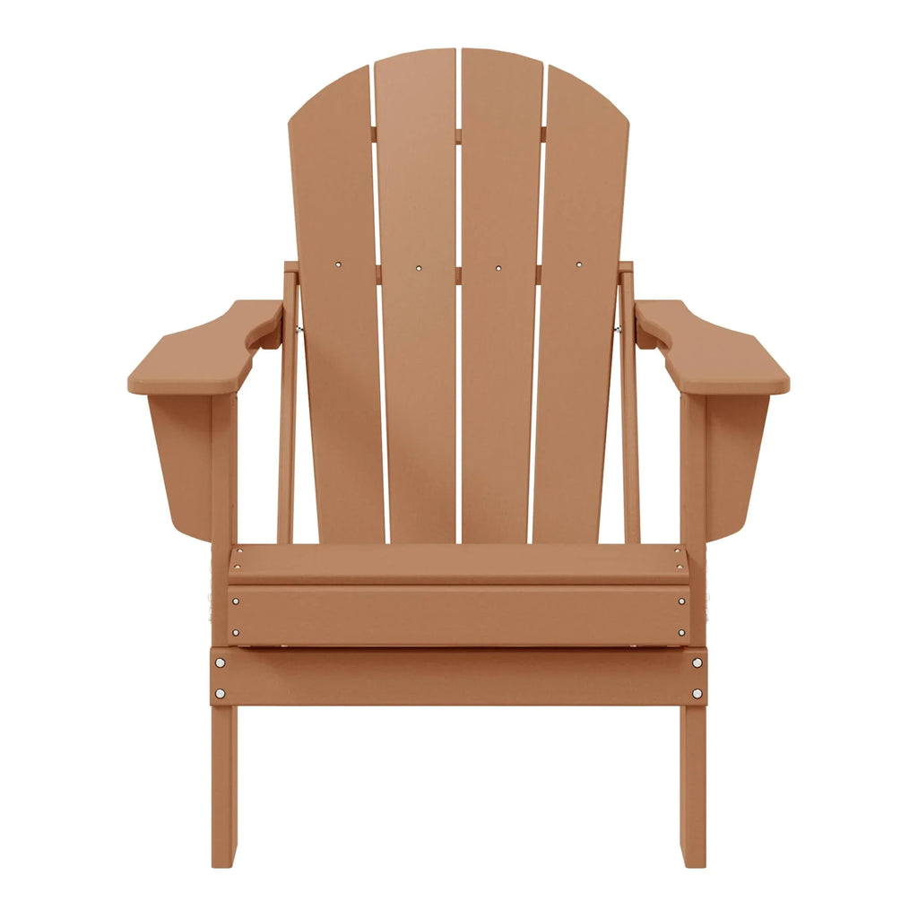 Chaise Adirondack pliante d'extérieur tout temps Polytrends Laguna résistante à la décoloration pour patio