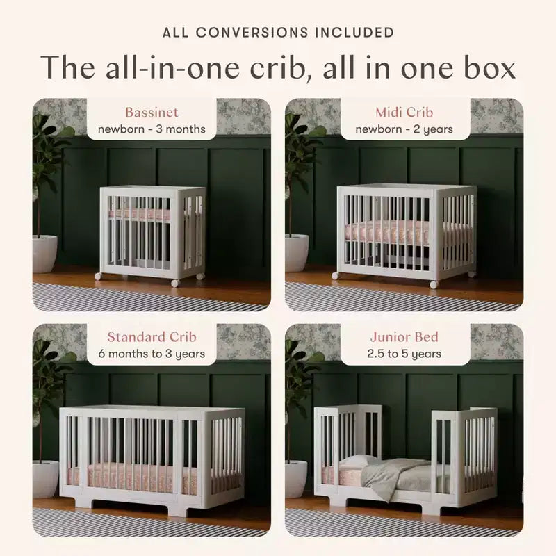 Lit de bébé convertible 8-en-1 Yuzu de Babyletto avec kits de conversion toutes étapes