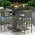 Ensemble de bar extérieur en osier Moasis 5 pièces - 5 PCS
