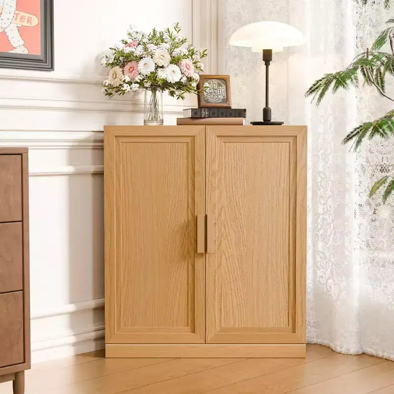 Meuble d'angle Dovelina avec étagères réglables, buffet, meuble à vin, meuble de cuisine et de salle à manger avec portes en bois - 31H x 31L, 36H x 31L