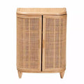 bali & pari Yanka Meuble de rangement en rotin naturel : Fait main, 2 étagères, design bohème