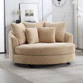 Fauteuil Moderne Rond Avec 5 Coussins Et Pouf Optionnel