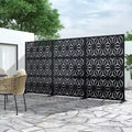 Écran en acier galvanisé noir Star 01 183x120x40cm