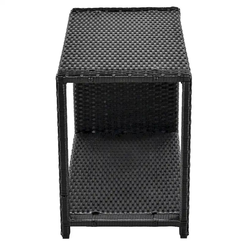 Canapé d'angle d'extérieur en rotin pour spa, forme quadrilatérale