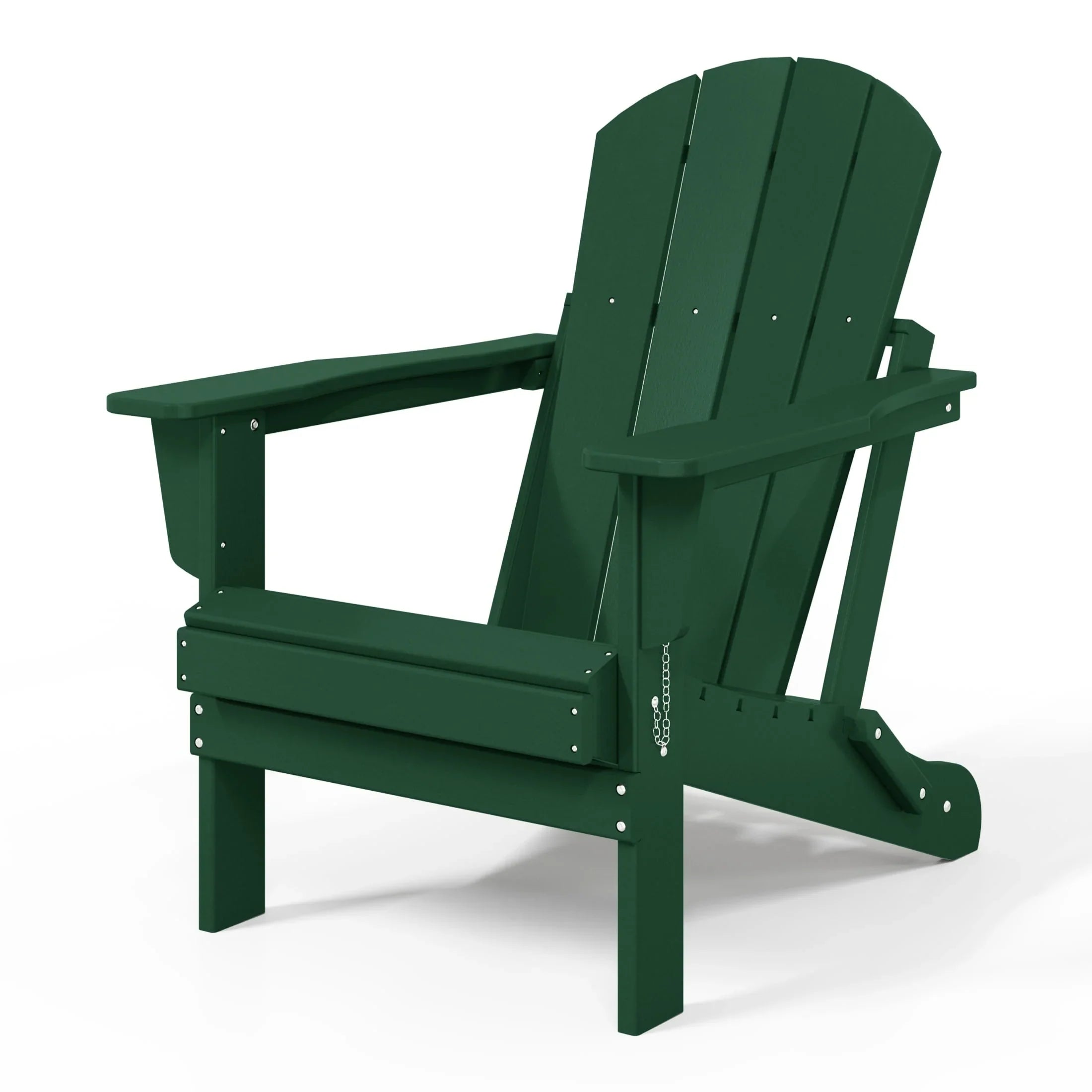 Chaise Adirondack pliante d'extérieur tout temps Polytrends Laguna résistante à la décoloration pour patio