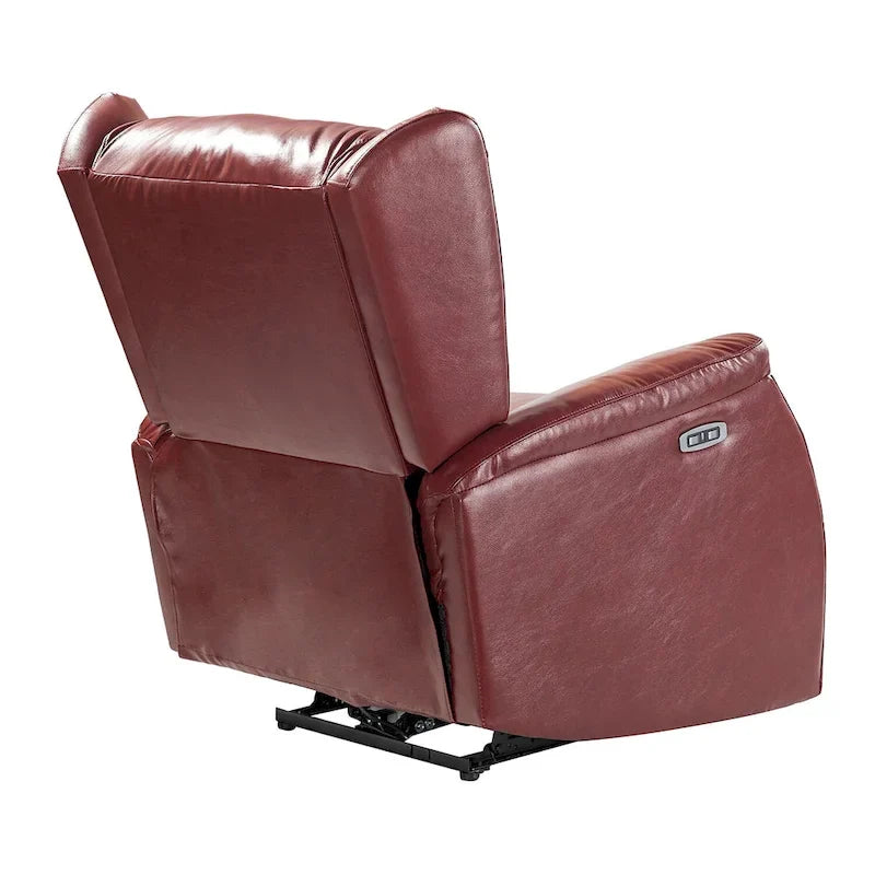 Fauteuil inclinable électrique Eduardo en cuir véritable avec port USB (ensemble de 2)
