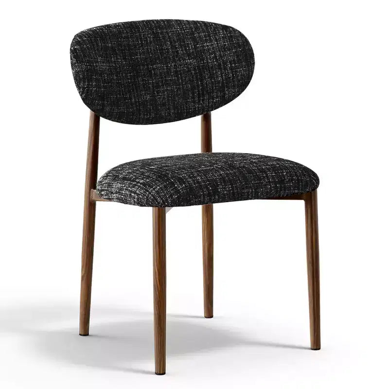 Lot de 4 chaises de salle à manger modernes rembourrées avec dossier incurvé, chaises d'appoint sans accoudoirs à cadre en fer pour salle à manger, cuisine-Panipeachy