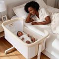 Berceau pour bébé avec roulettes – Beige / Gris / Rose, Cododo, pour 1 bébé