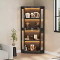 Vitrine en verre, vitrines d'angle à 4 niveaux, armoires de rangement pour objets de collection/jouets/livres, armoires de rangement pour salon