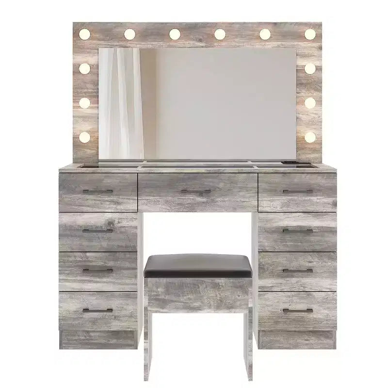 Ensemble de coiffeuse blanche