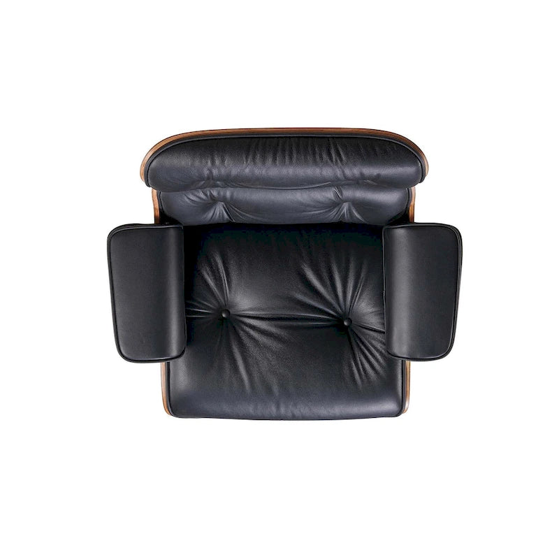 Fauteuil inclinable en cuir de style Mid-Century Modern