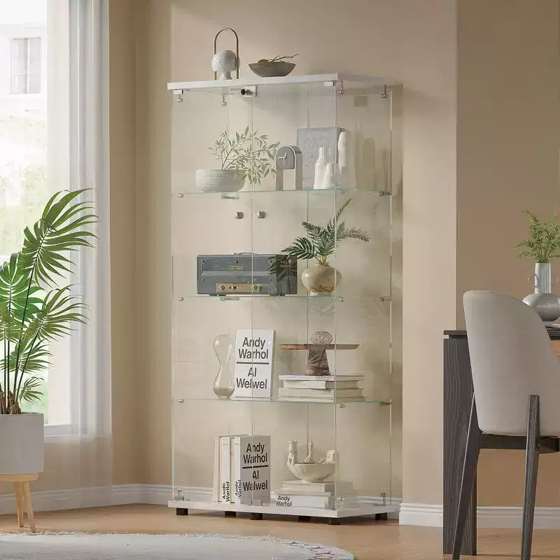 Vitrine en verre 64,5 X 32 avec serrure