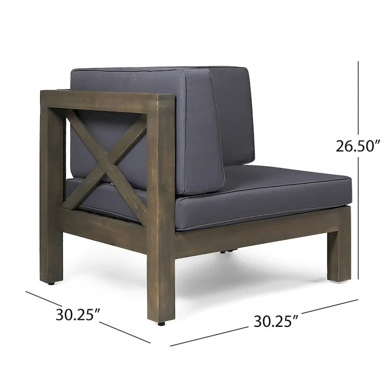 Ensemble de conversation d'extérieur Brava 6 pièces en bois d'acacia par Christopher Knight Home