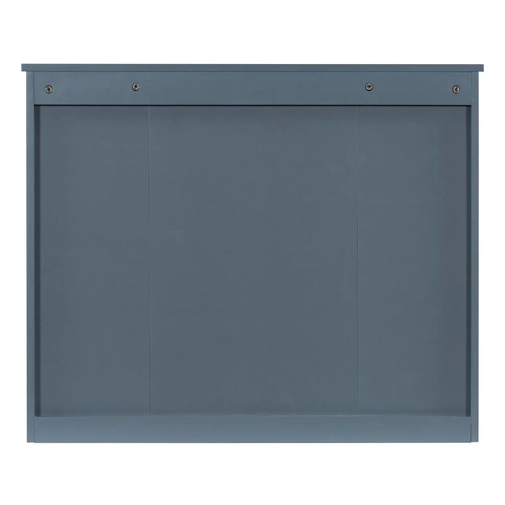 Meuble-lavabo de salle de bain moderne de 91 cm avec lavabo et armoire de toilette, 2 portes et 2 tiroirs