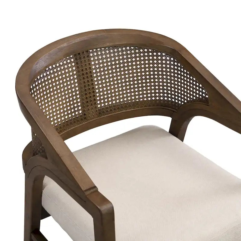Christopher Knight Home - Chaise de salle à manger capitonnée en cannage (Lot de 2)