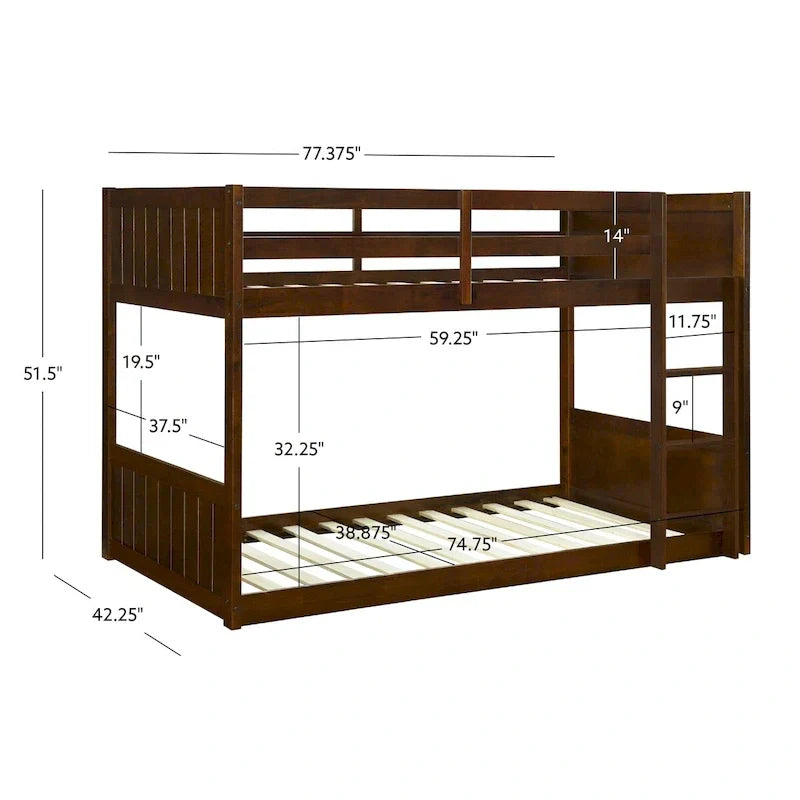 Lit superposé Delphia double sur double à profil bas