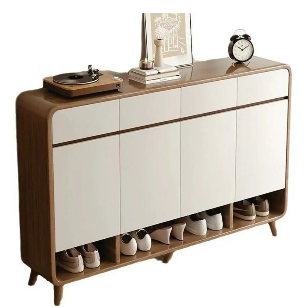 Meuble de rangement pour chaussures de couloir en bois moderne, taille moyenne