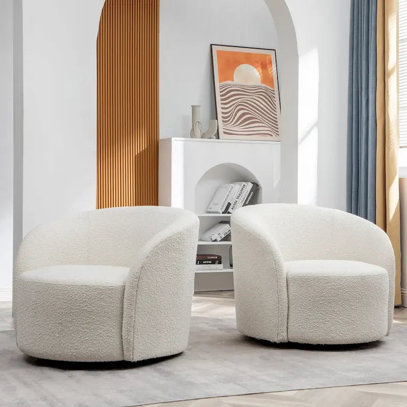Fauteuil pivotant rembourré KINWELL de 86 cm de large (lot de 2)