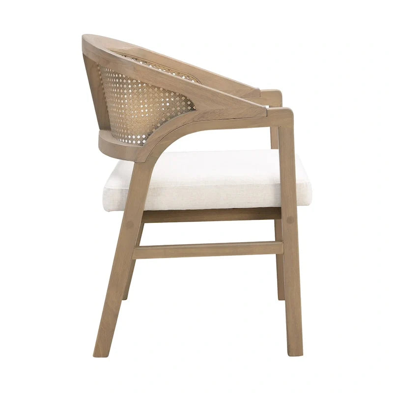 Christopher Knight Home - Chaise de salle à manger capitonnée en cannage (Lot de 2)
