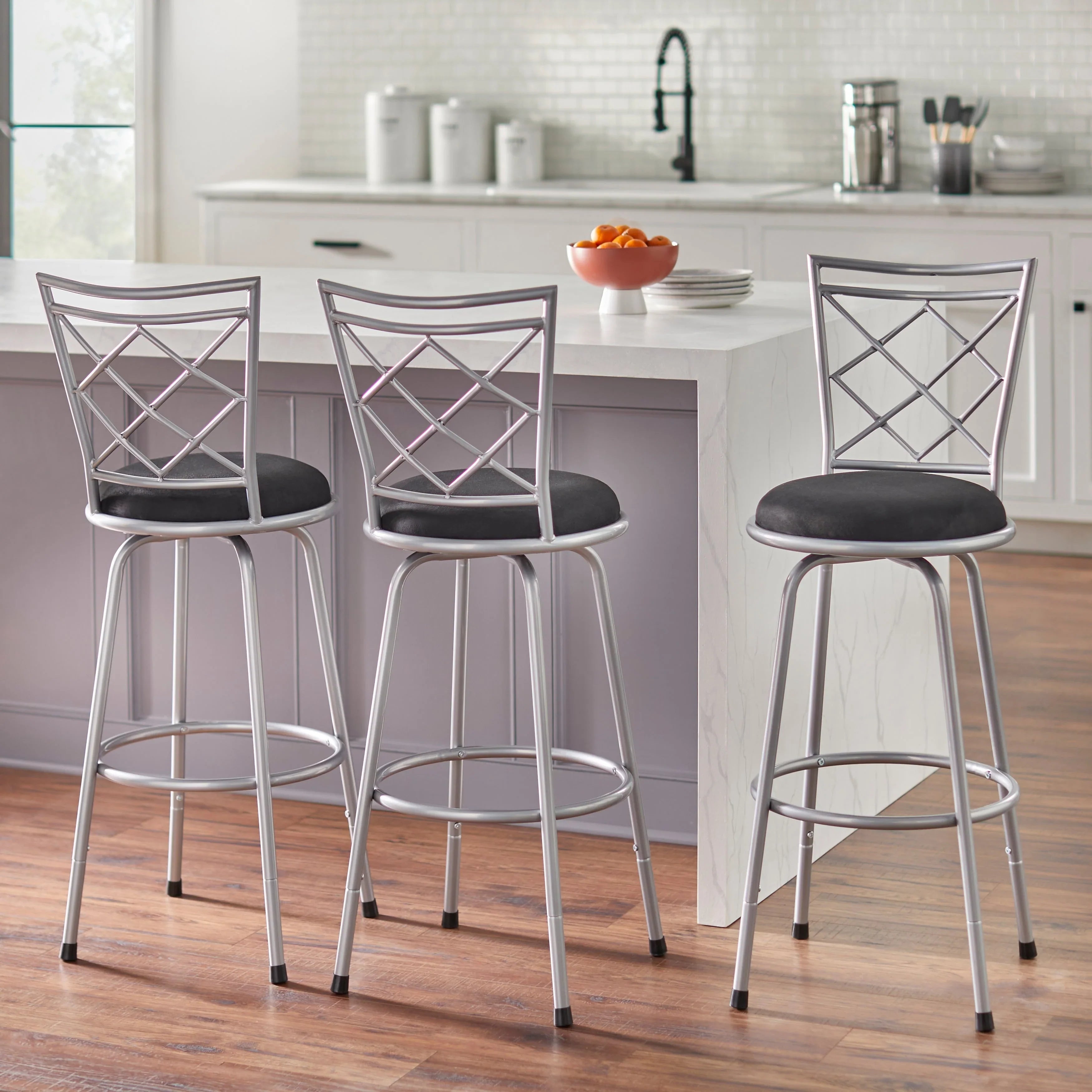 Tabourets Alyssa à hauteur réglable et pivotants Simple Living (lot de 3)