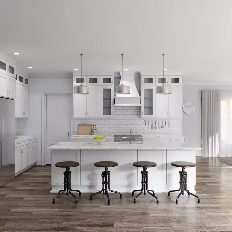 Meuble haut de cuisine Homlux blanc de style shaker, facile à monter, prêt à assembler