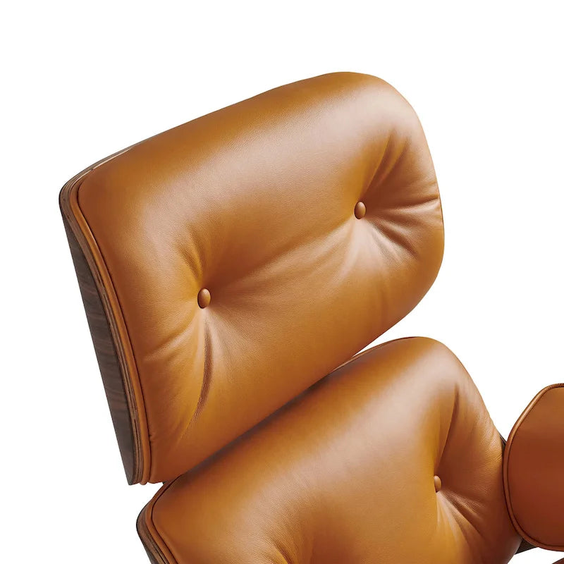 Fauteuil inclinable en cuir de style Mid-Century Modern
