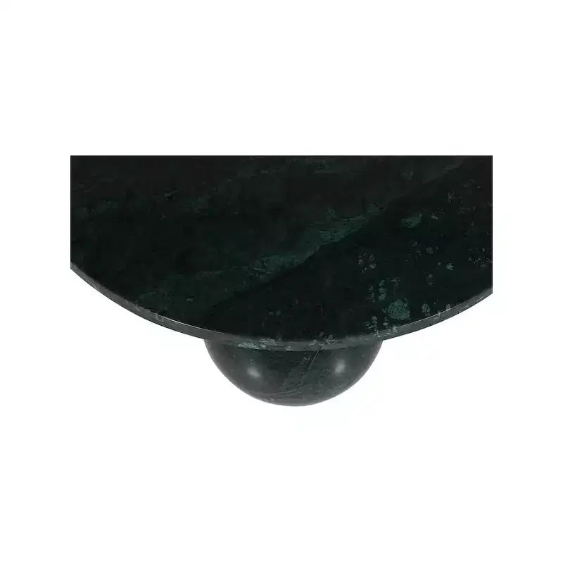 Table basse ronde en marbre avec pieds sphériques, multicolore, 4 places