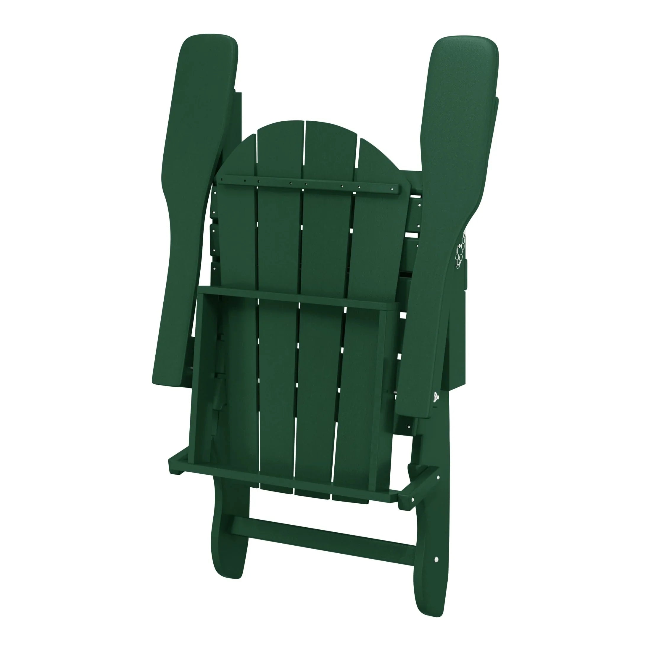 Chaise Adirondack pliante d'extérieur tout temps Polytrends Laguna résistante à la décoloration pour patio