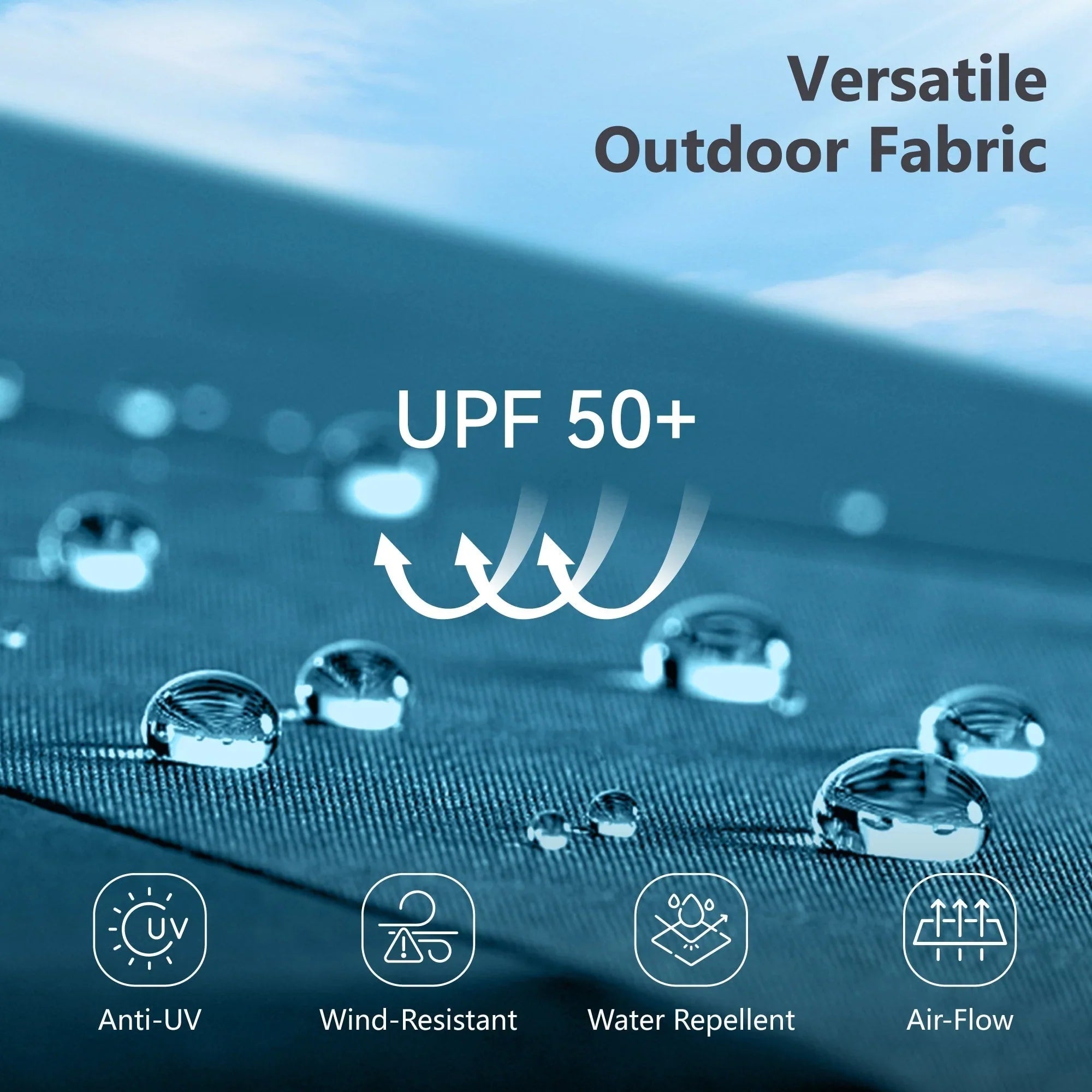 MAISON ARTS Parasol excentré rectangulaire de 4,5 m avec manivelle, parasol de marché double face d'extérieur avec lumières LED solaires et base incluse