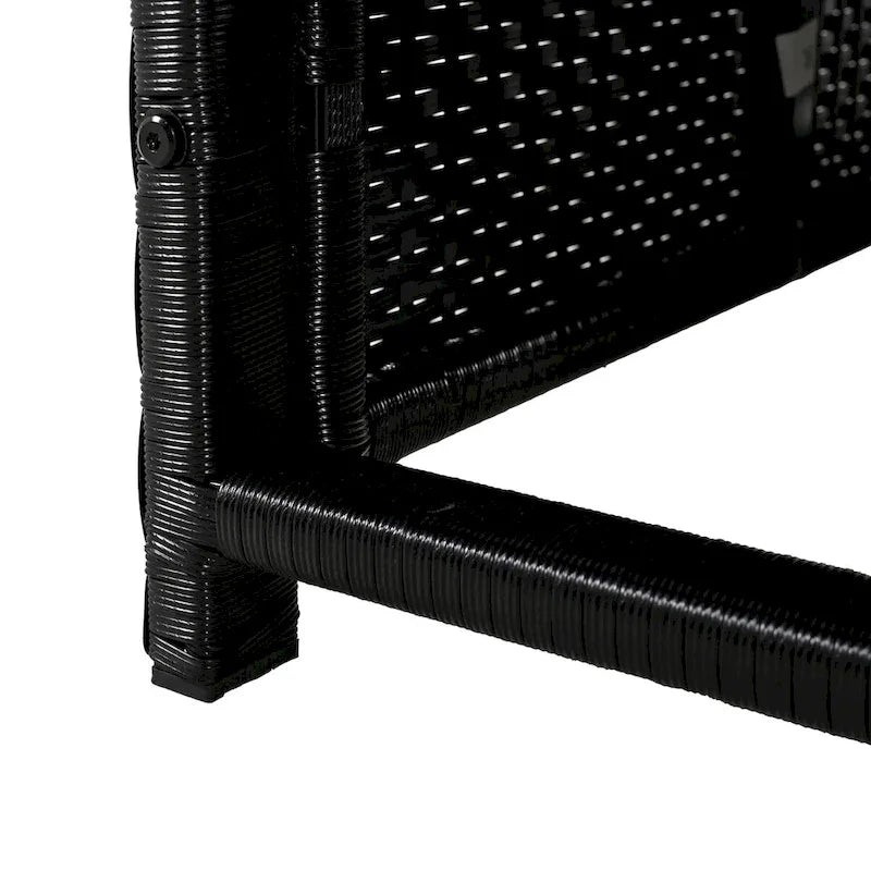 Canapé d'angle d'extérieur en rotin pour spa, forme quadrilatérale
