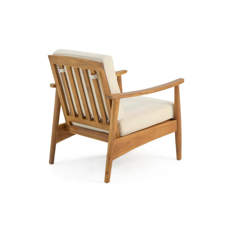 Ensemble de conversation d'extérieur 4 places en bois d'acacia Willowbrook par Christopher Knight Home